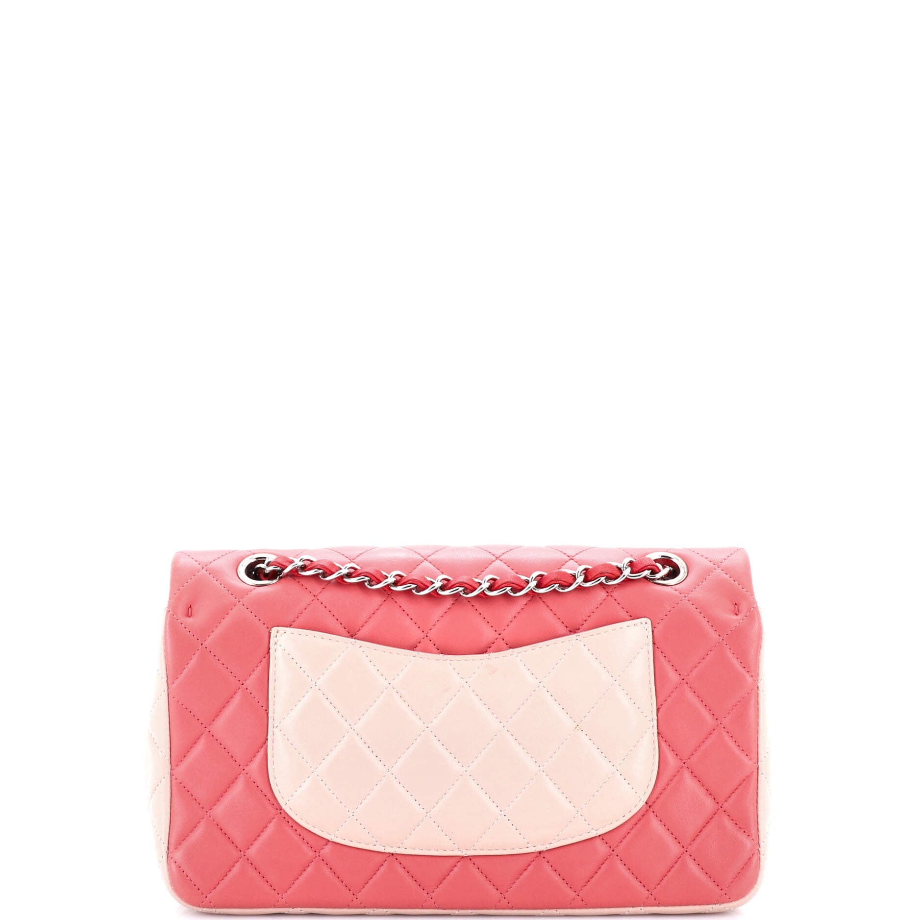 Chanel Tricolor Valentine Crystal Hearts Flap Bag Quilted Lambskin Medium