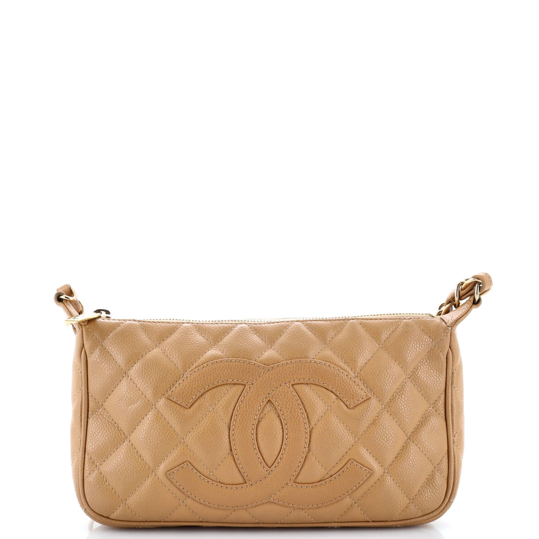 Chanel Timeless CC Chain Shoulder Bag Quilted Caviar Small