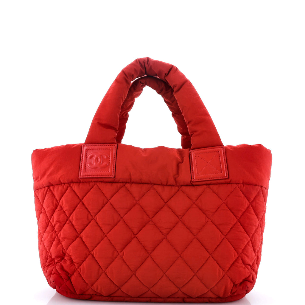 Chanel Coco Cocoon Zipped Tote Quilted Nylon Large