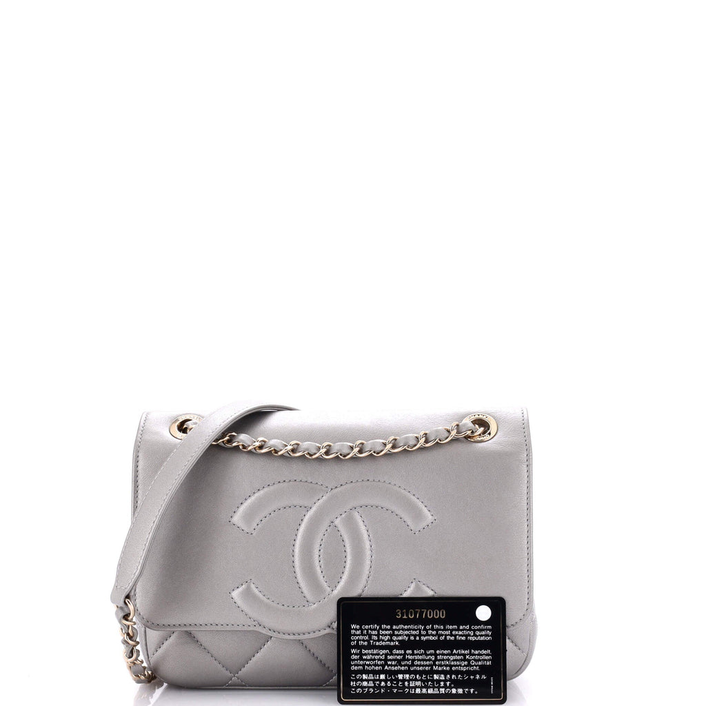 Chanel Timeless CC Scalloped Chain Flap Bag Quilted Lambskin Small