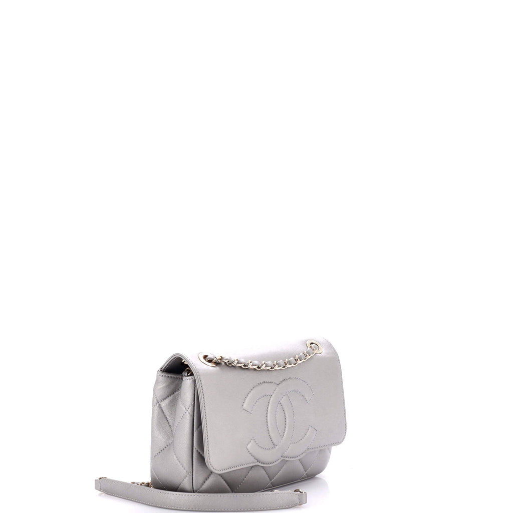 Chanel Timeless CC Scalloped Chain Flap Bag Quilted Lambskin Small