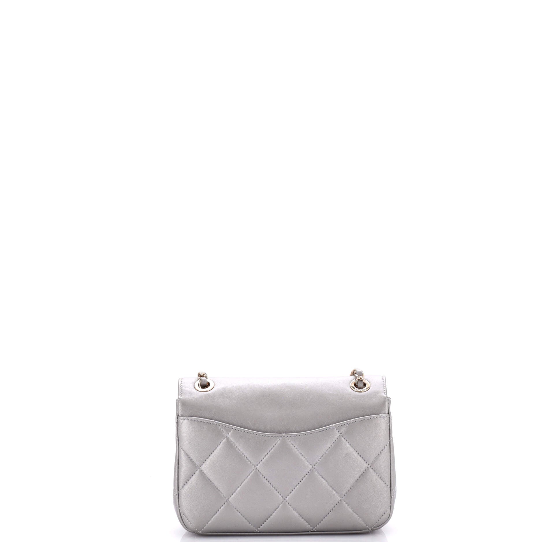 Chanel Timeless CC Scalloped Chain Flap Bag Quilted Lambskin Small
