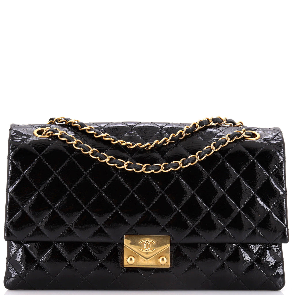 Chanel Envelope Lock 3 Bag Quilted  Goatskin Medium
