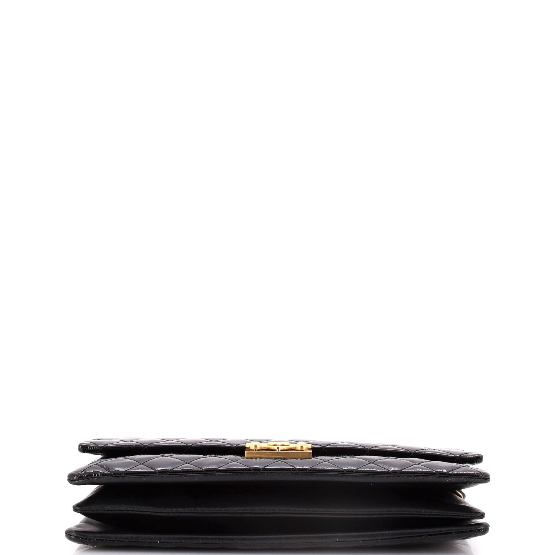 Chanel Envelope Lock 3 Bag Quilted  Goatskin Medium