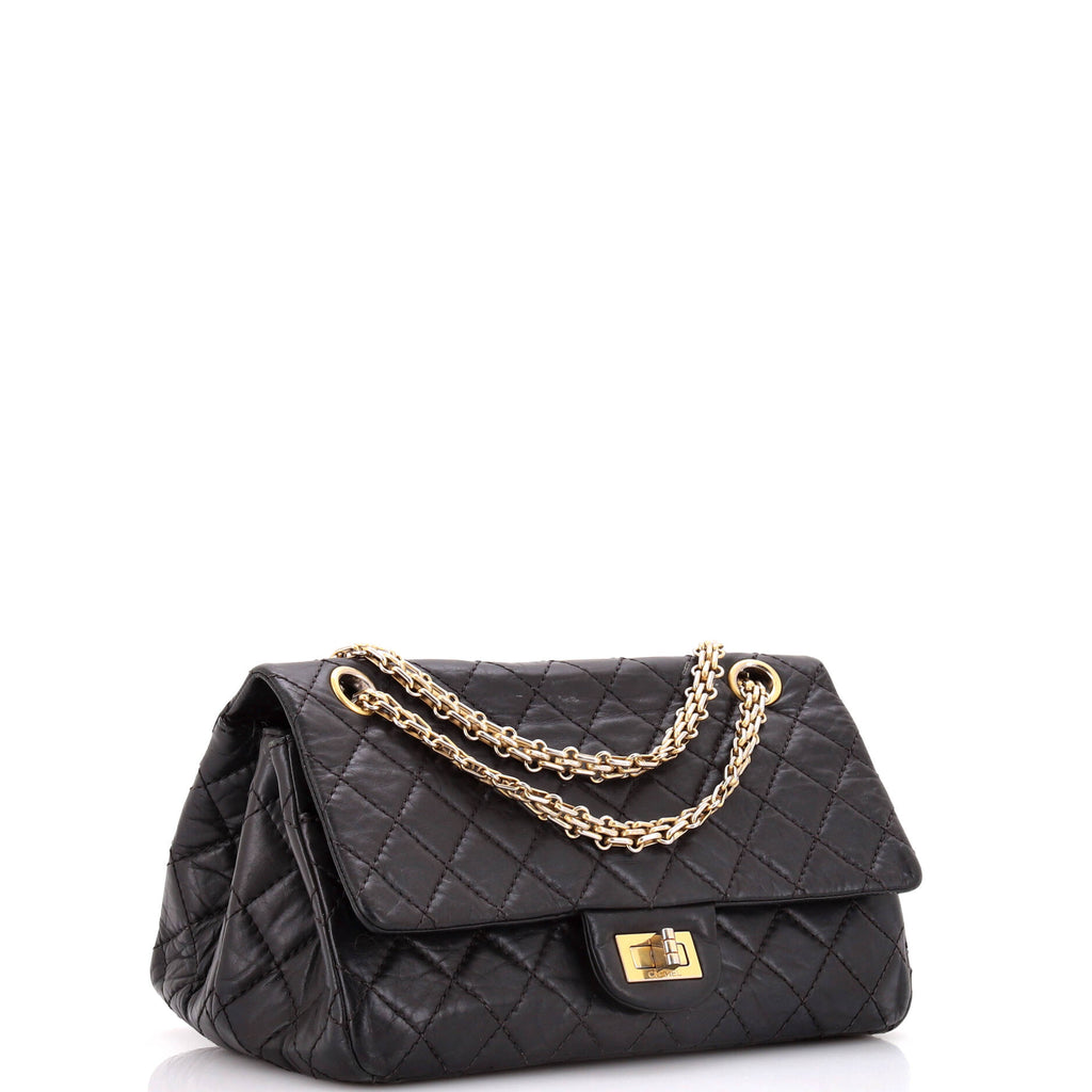 Chanel Reissue 2.55 Double Compartment Flap Bag Quilted Aged Calfskin 225
