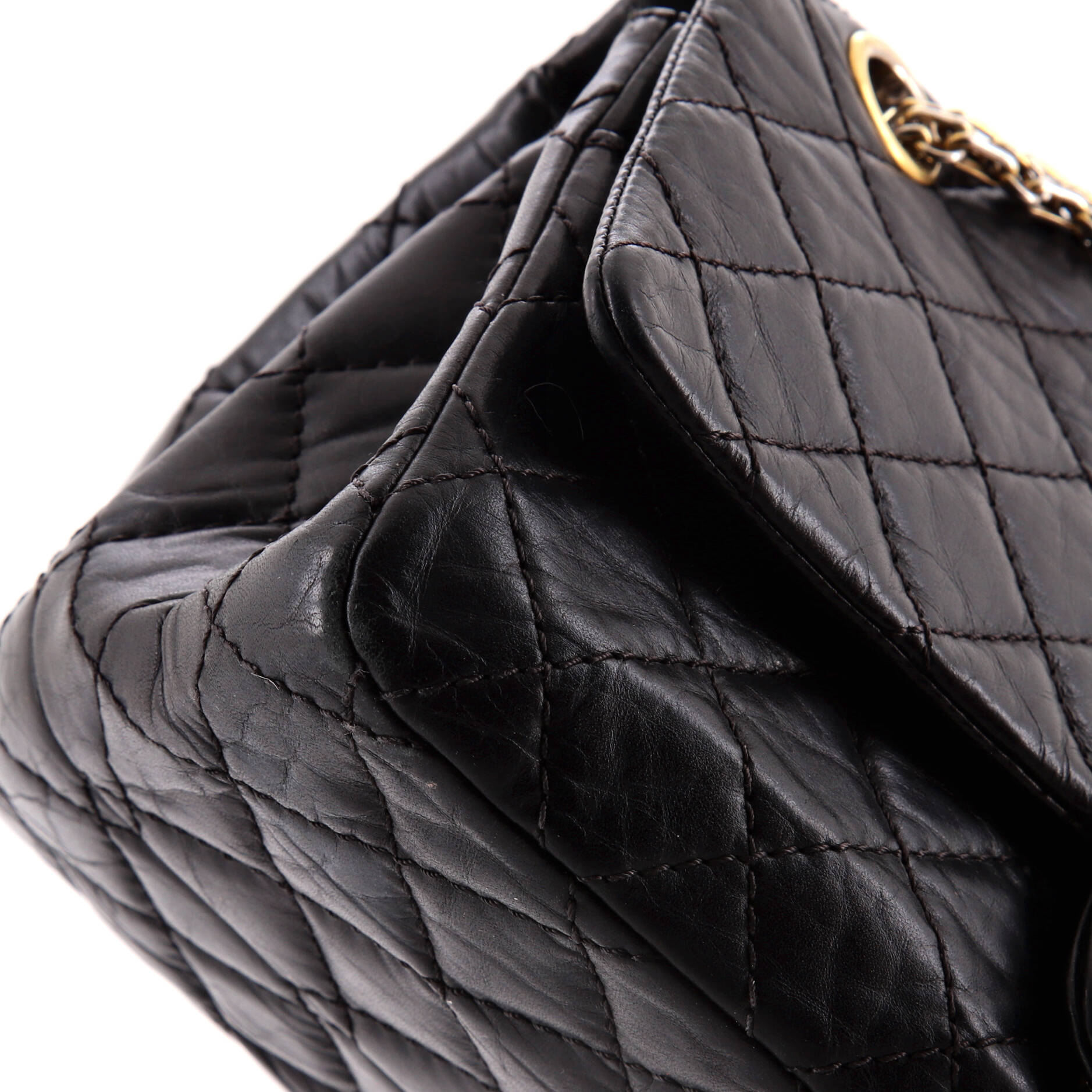 Chanel Reissue 2.55 Double Compartment Flap Bag Quilted Aged Calfskin 225