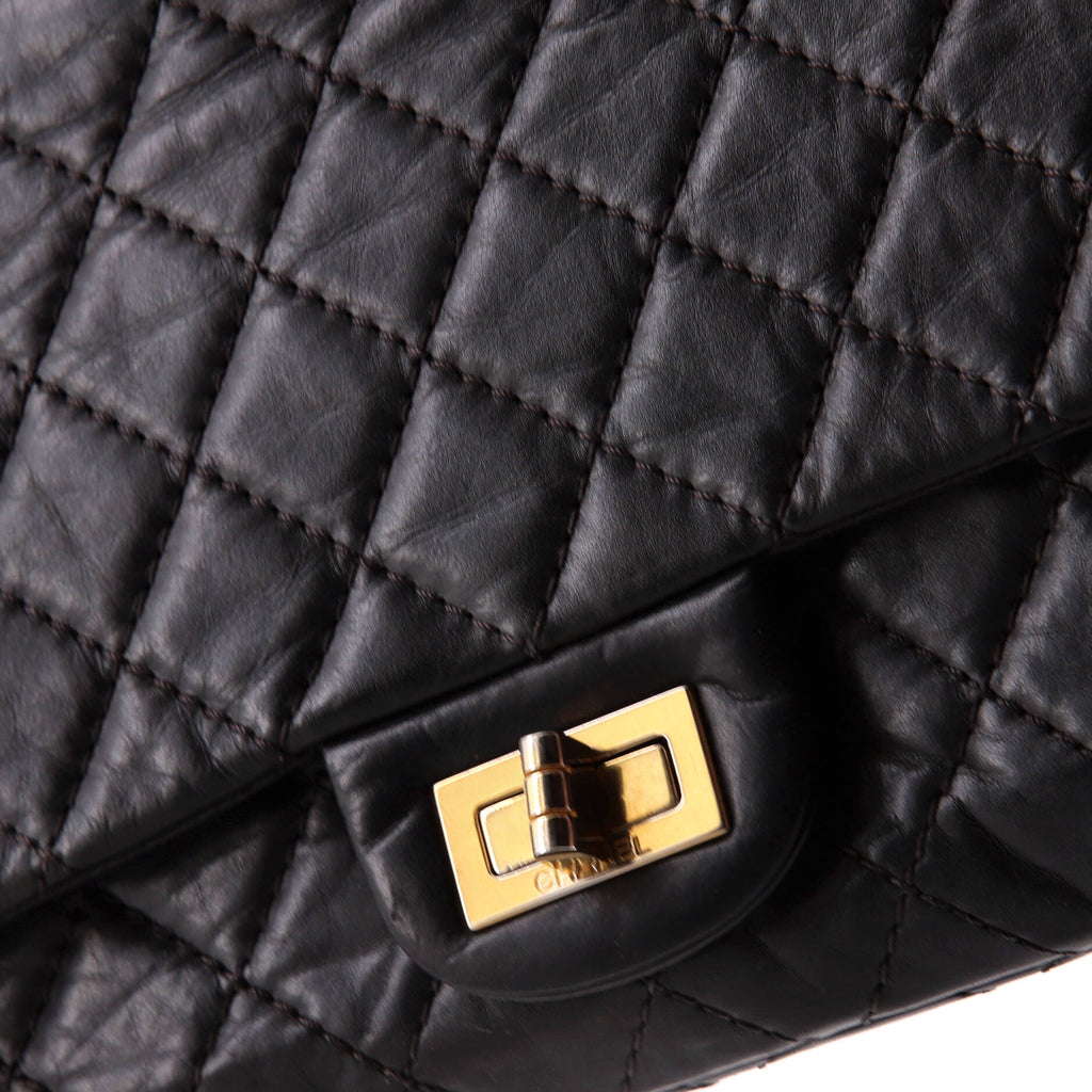 Chanel Reissue 2.55 Double Compartment Flap Bag Quilted Aged Calfskin 225