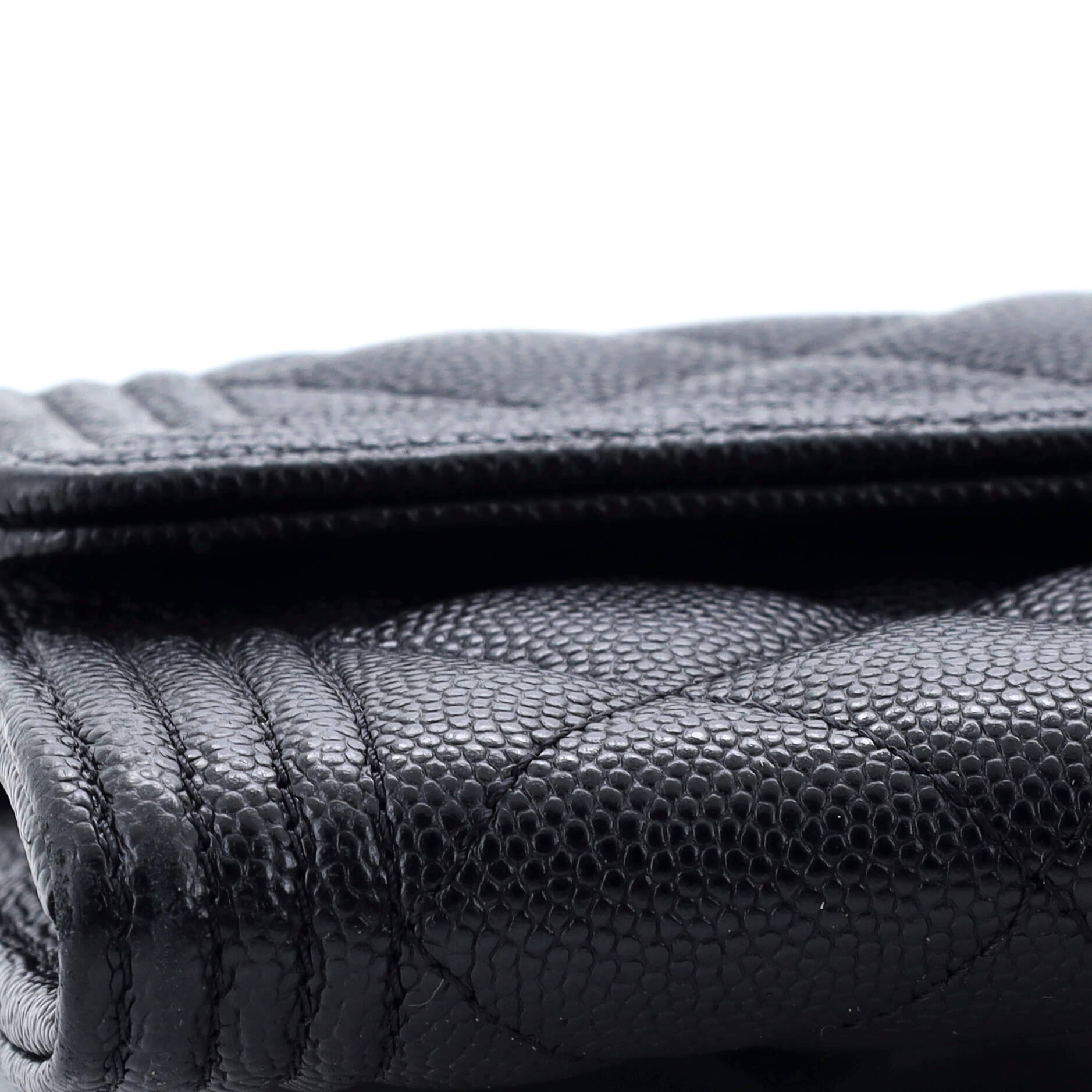 Chanel Boy Flap Wallet Quilted Caviar Long