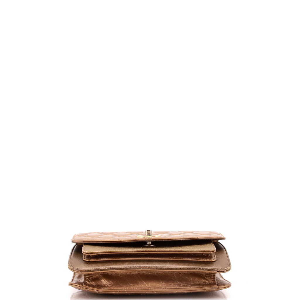 Chanel Chain Handle Flap Bag Quilted Calfskin with Caviar Small
