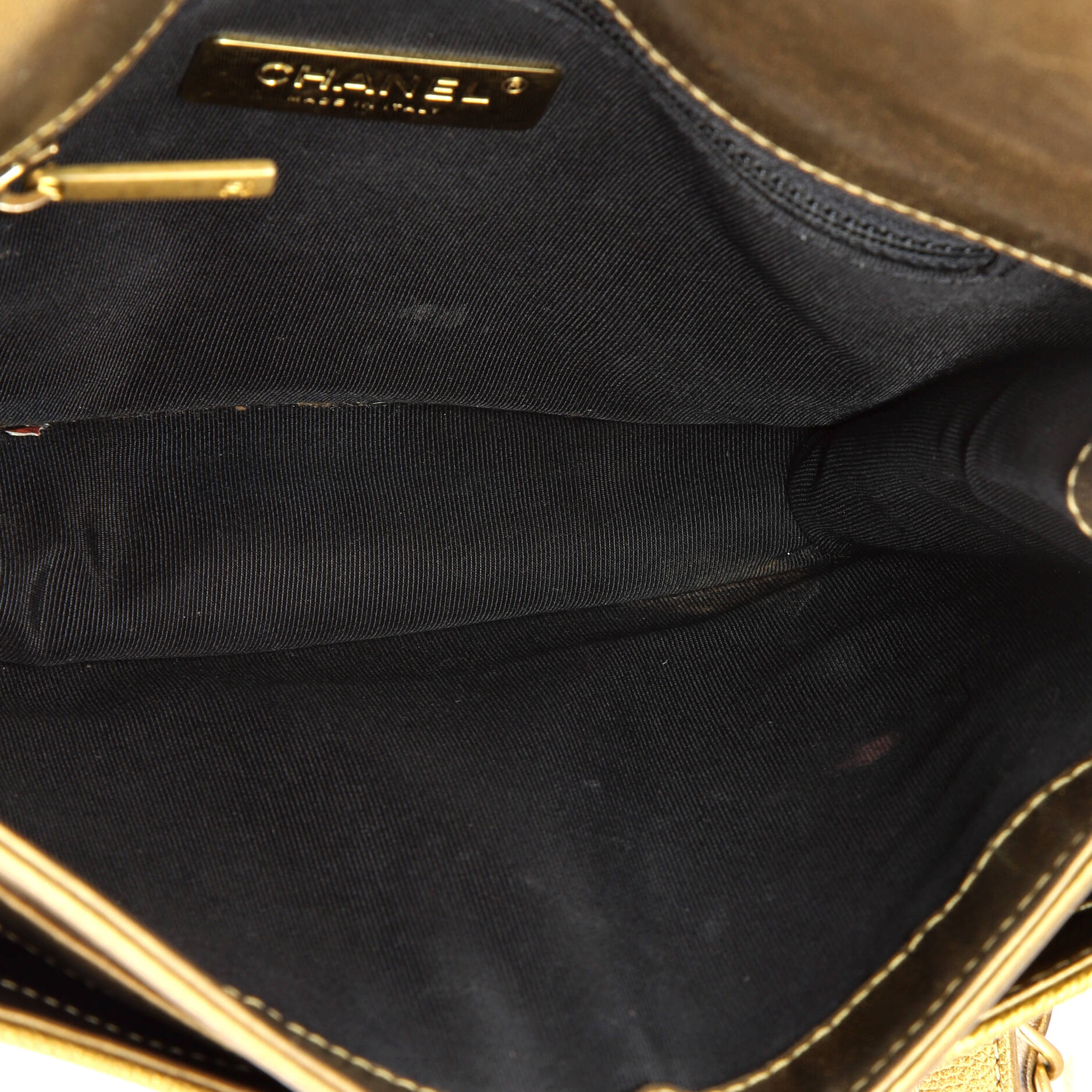 Chanel Chain Handle Flap Bag Quilted Calfskin with Caviar Small