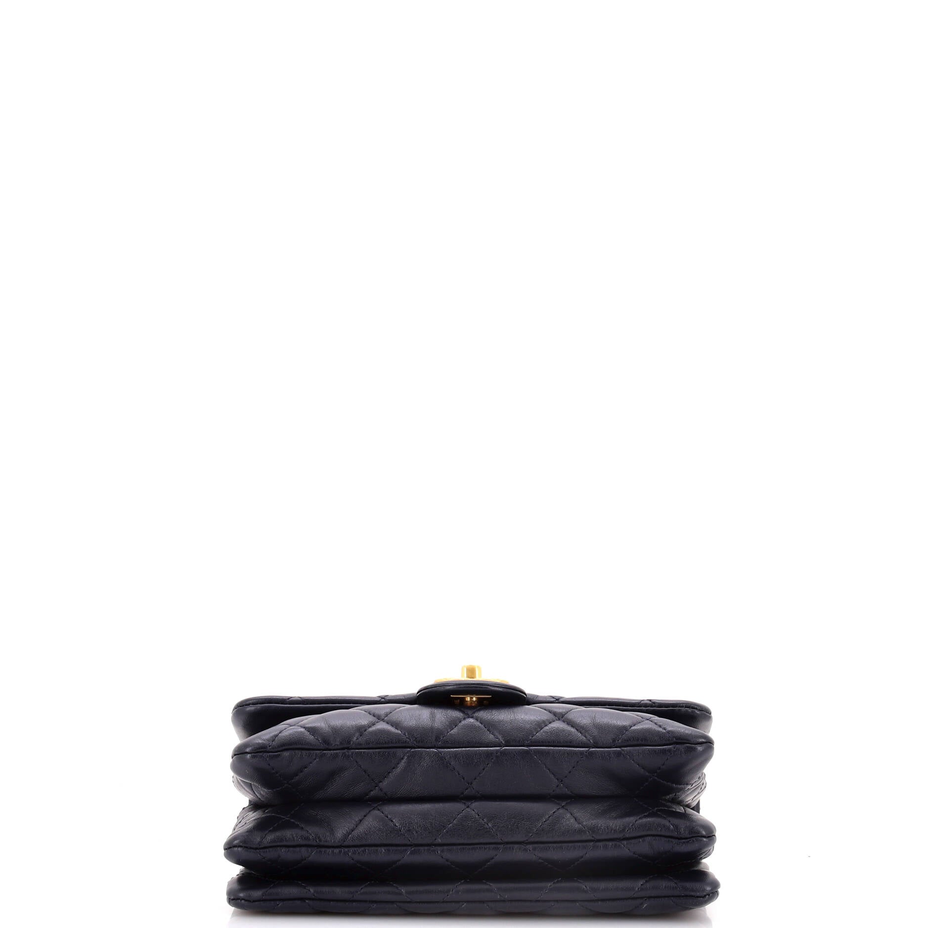 Chanel All Slide Long Flap Bag Quilted Lambskin Small