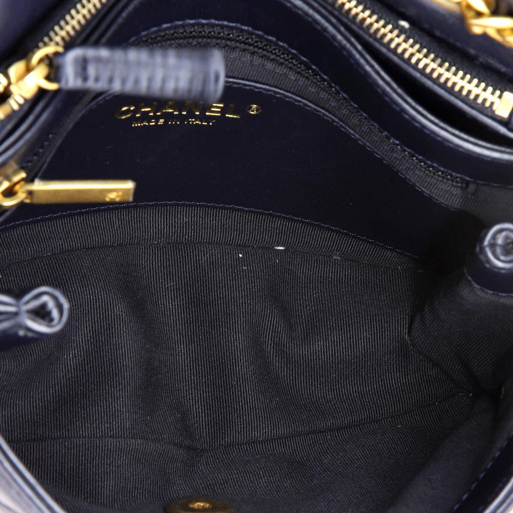 Chanel All Slide Long Flap Bag Quilted Lambskin Small