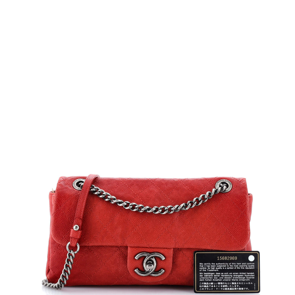 Chanel Simply CC Flap Bag Quilted Caviar Medium
