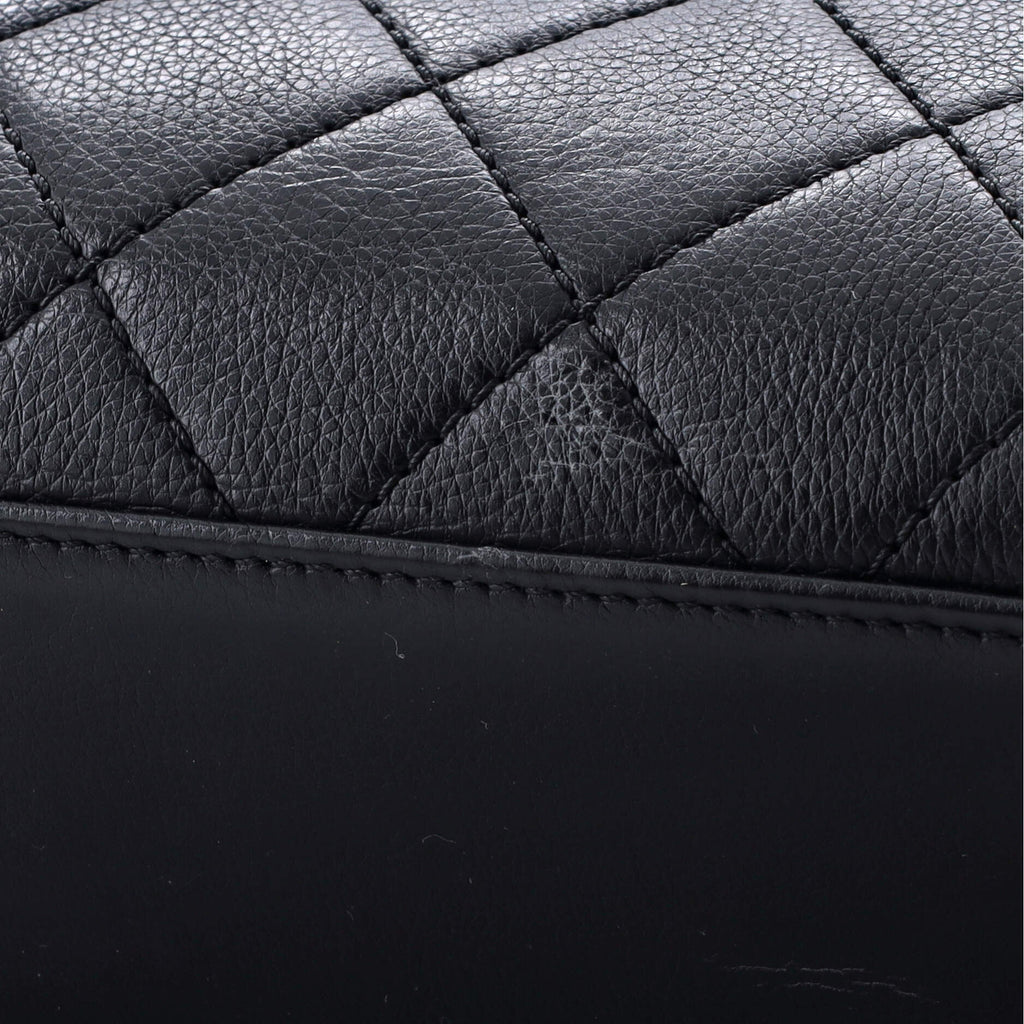 Chanel Label Click Flap Bag Quilted Calfskin Small