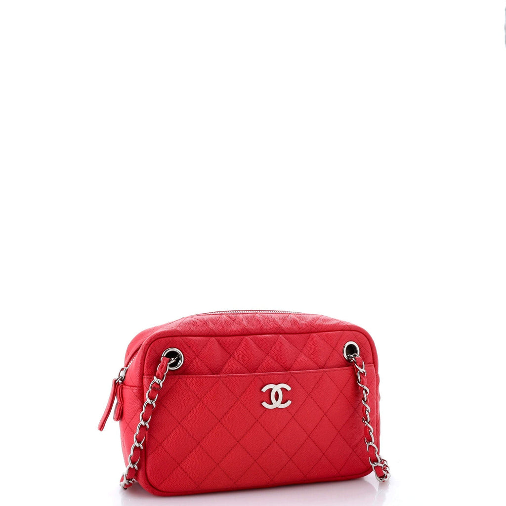 Chanel Camera Case Bag Quilted Caviar Small