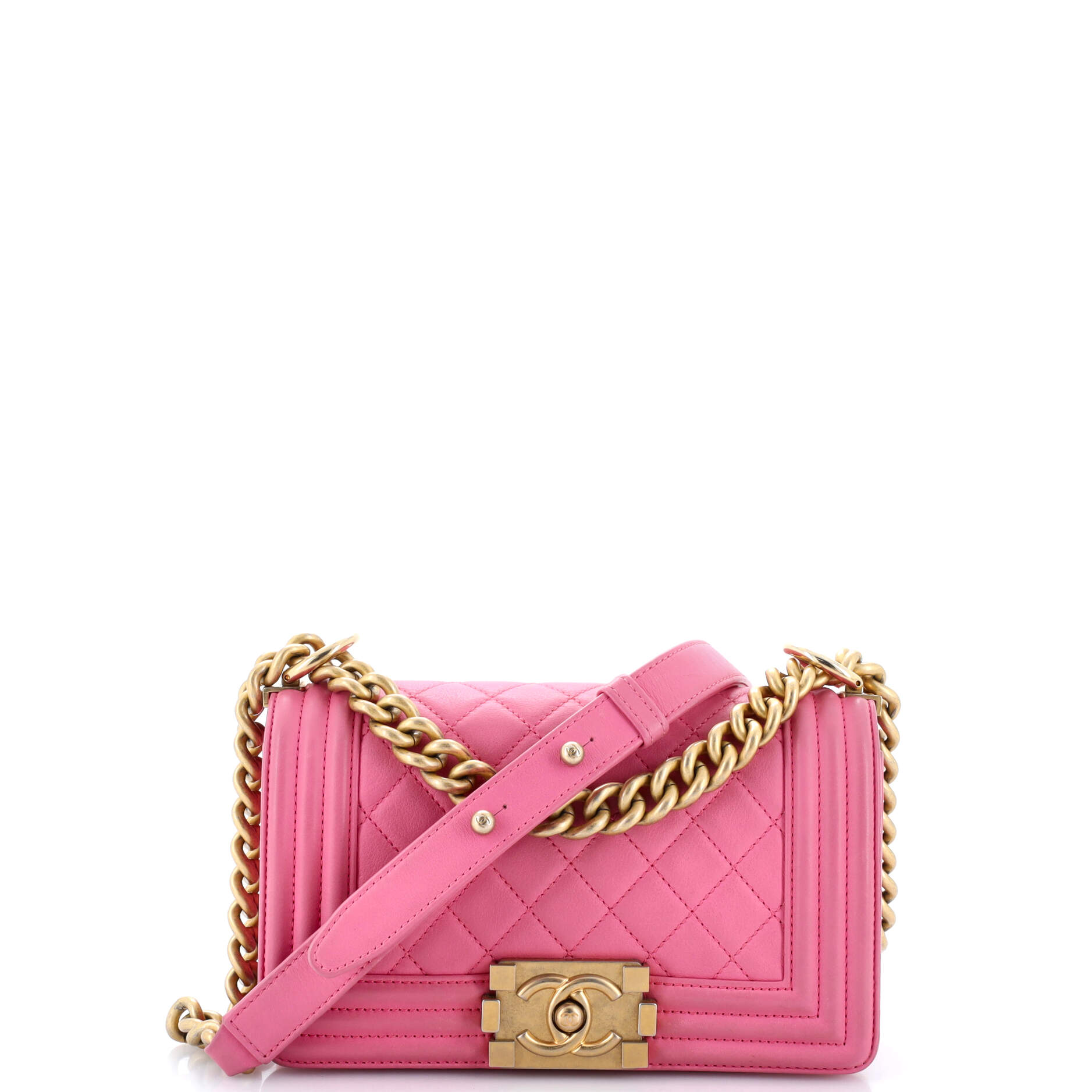 Chanel Boy Flap Bag Quilted Calfskin Small