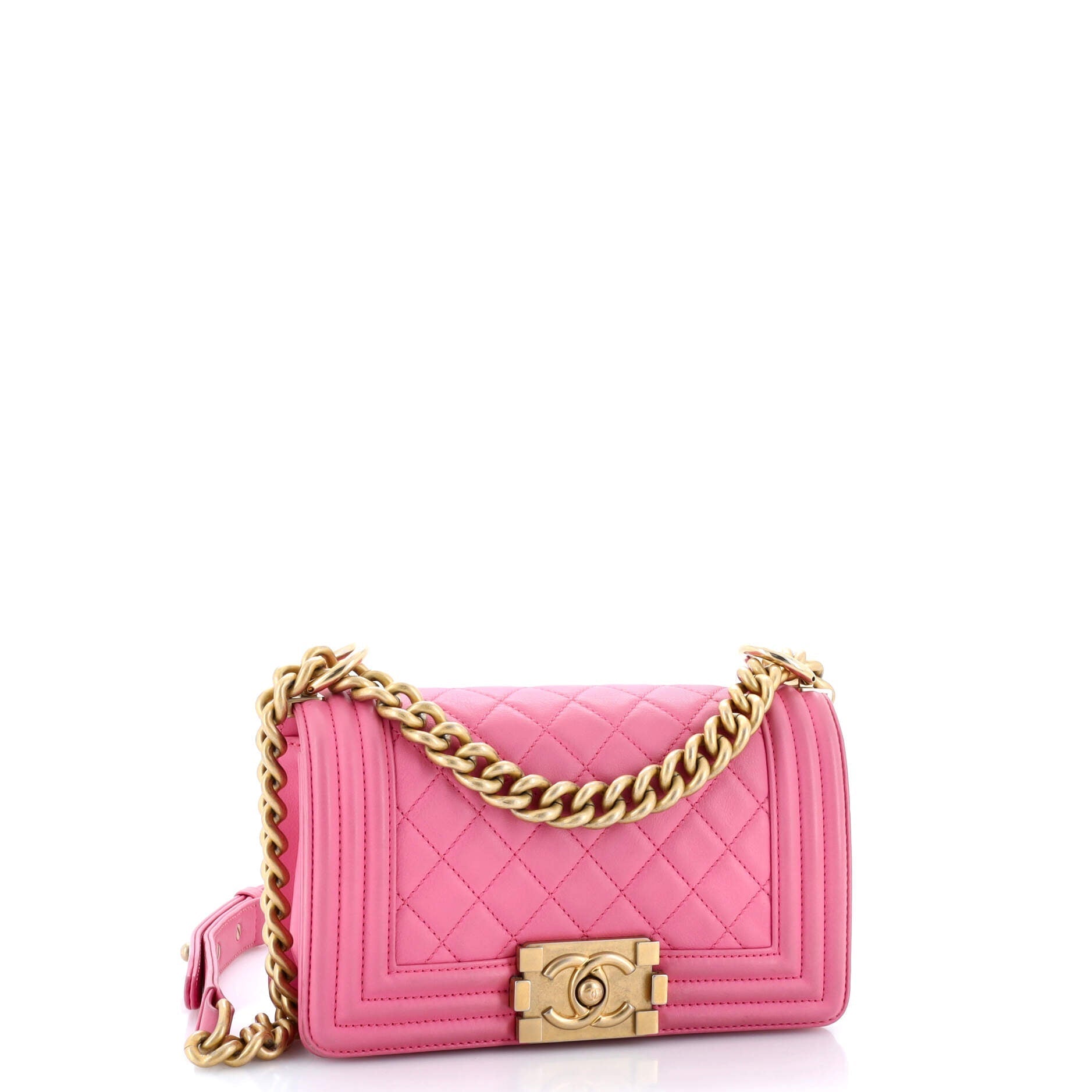 Chanel Boy Flap Bag Quilted Calfskin Small