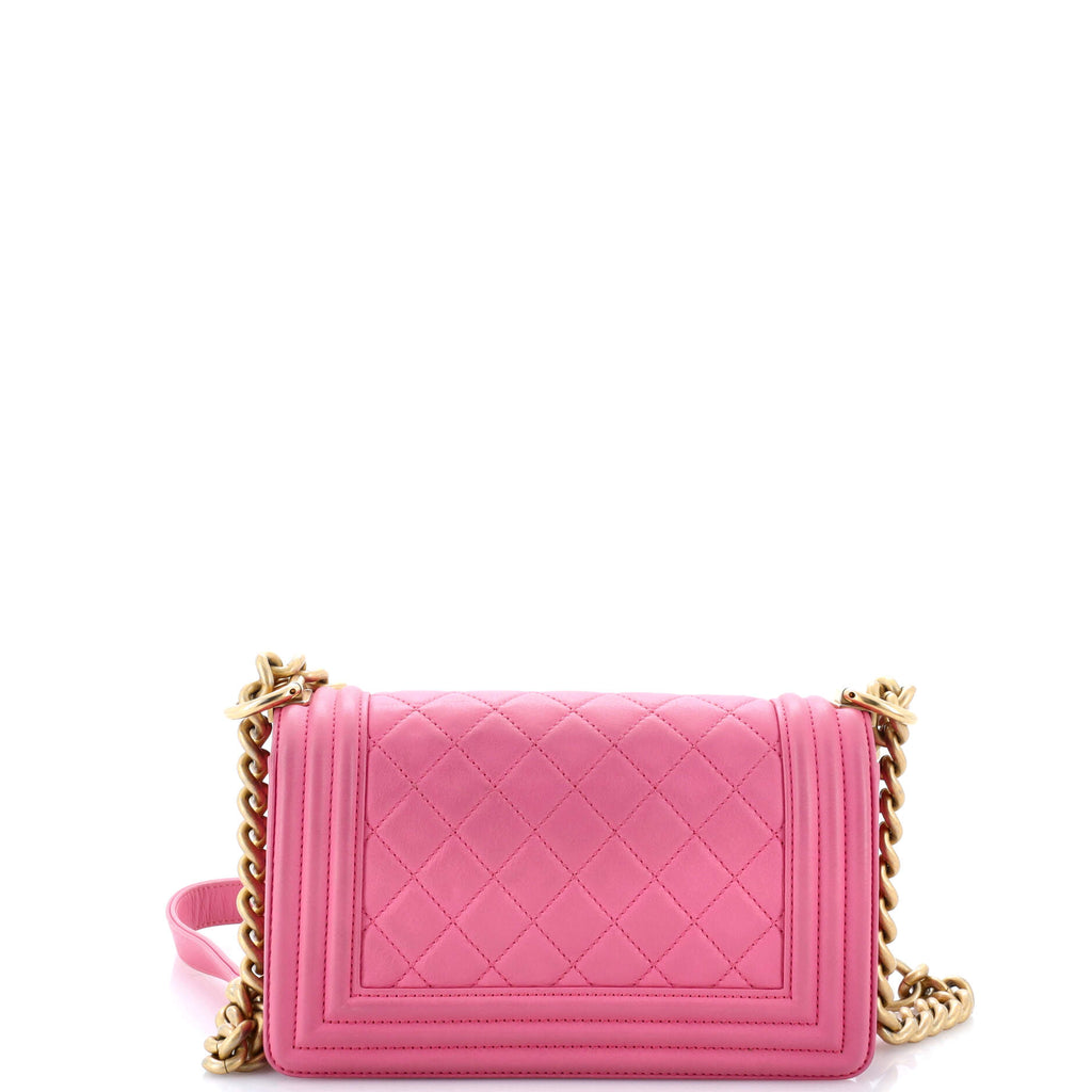 Chanel Boy Flap Bag Quilted Calfskin Small