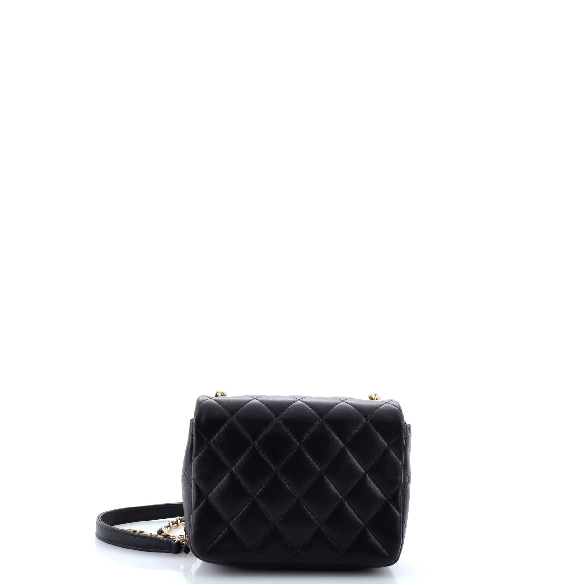 Chanel Crystal CC Full Flap Bag Quilted Lambskin Mini