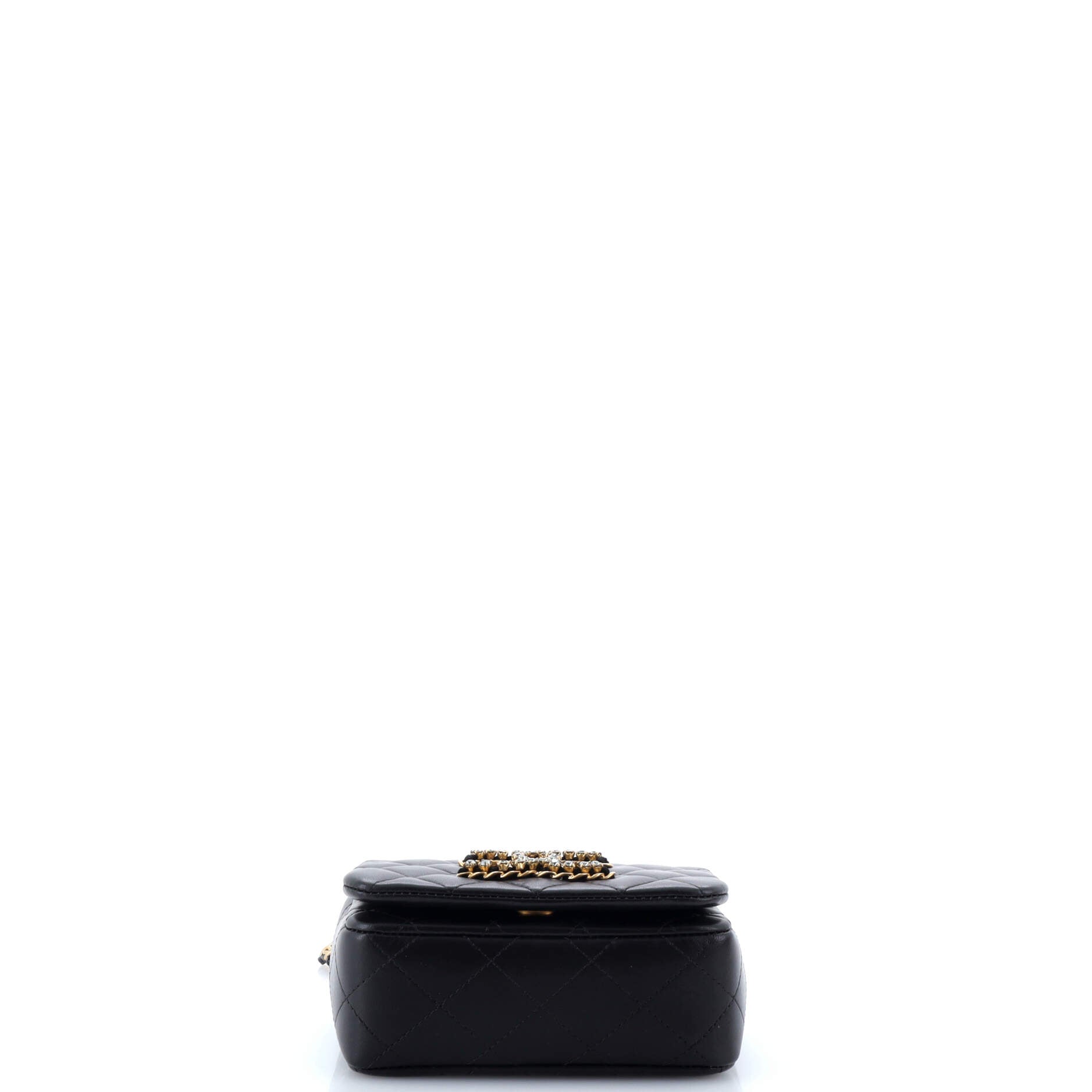 Chanel Crystal CC Full Flap Bag Quilted Lambskin Mini