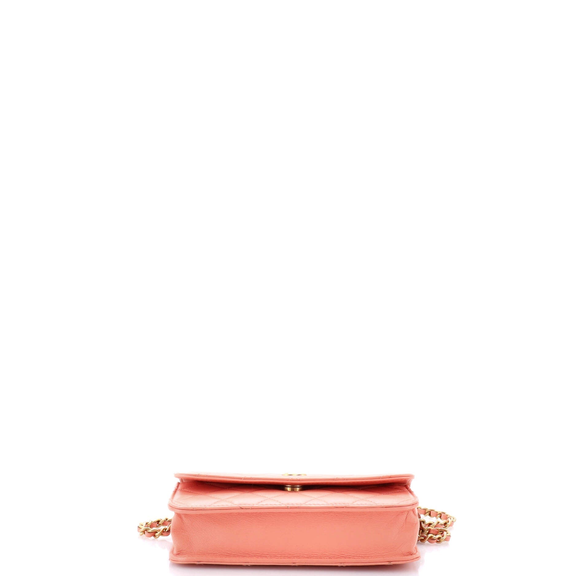 Chanel Pearl Crush Flap Phone Holder with Chain Quilted Lambskin