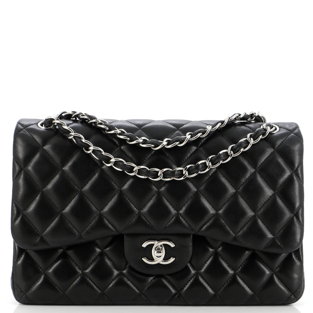 Chanel Classic Double Flap Bag Quilted Lambskin Jumbo