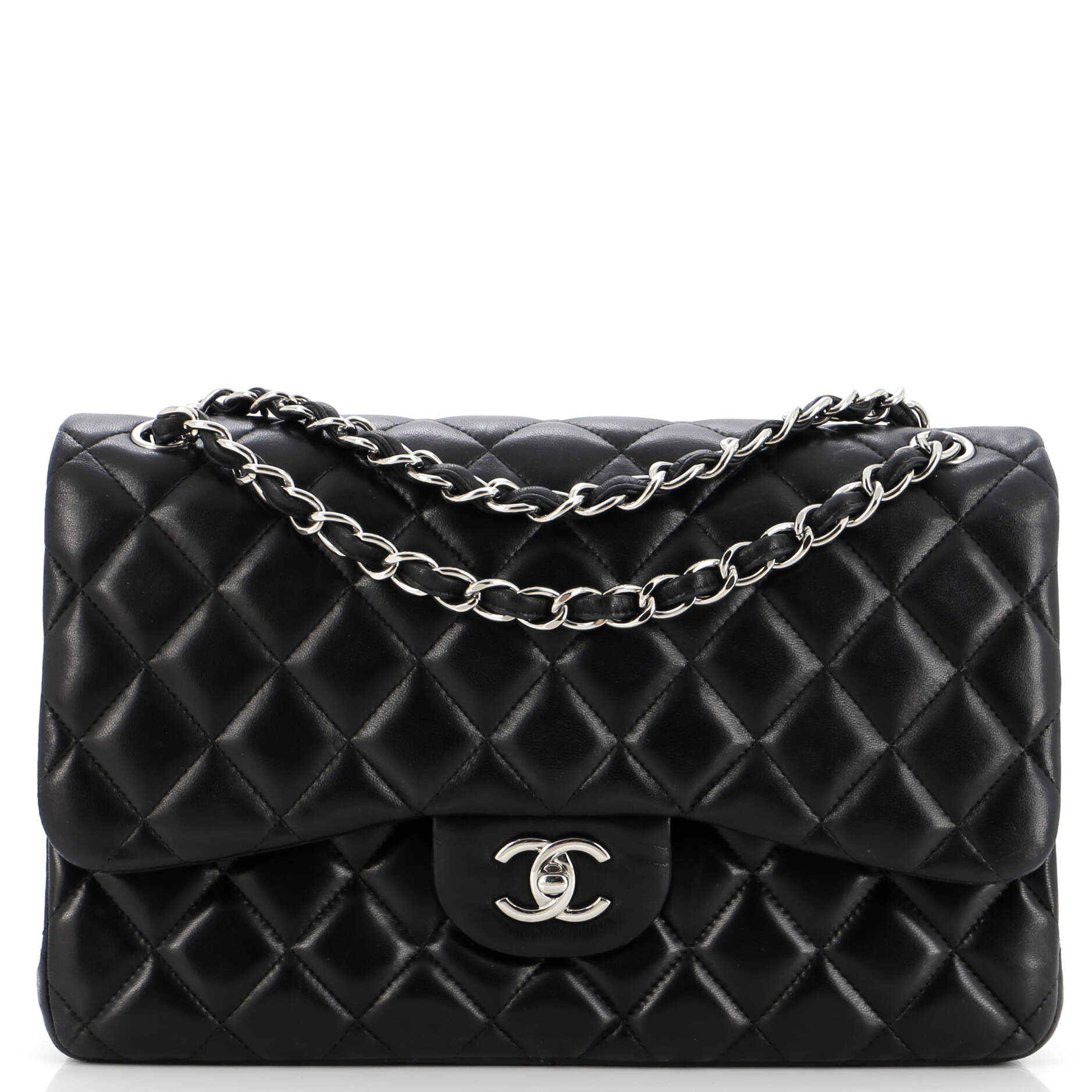 Chanel Classic Double Flap Bag Quilted Lambskin Jumbo