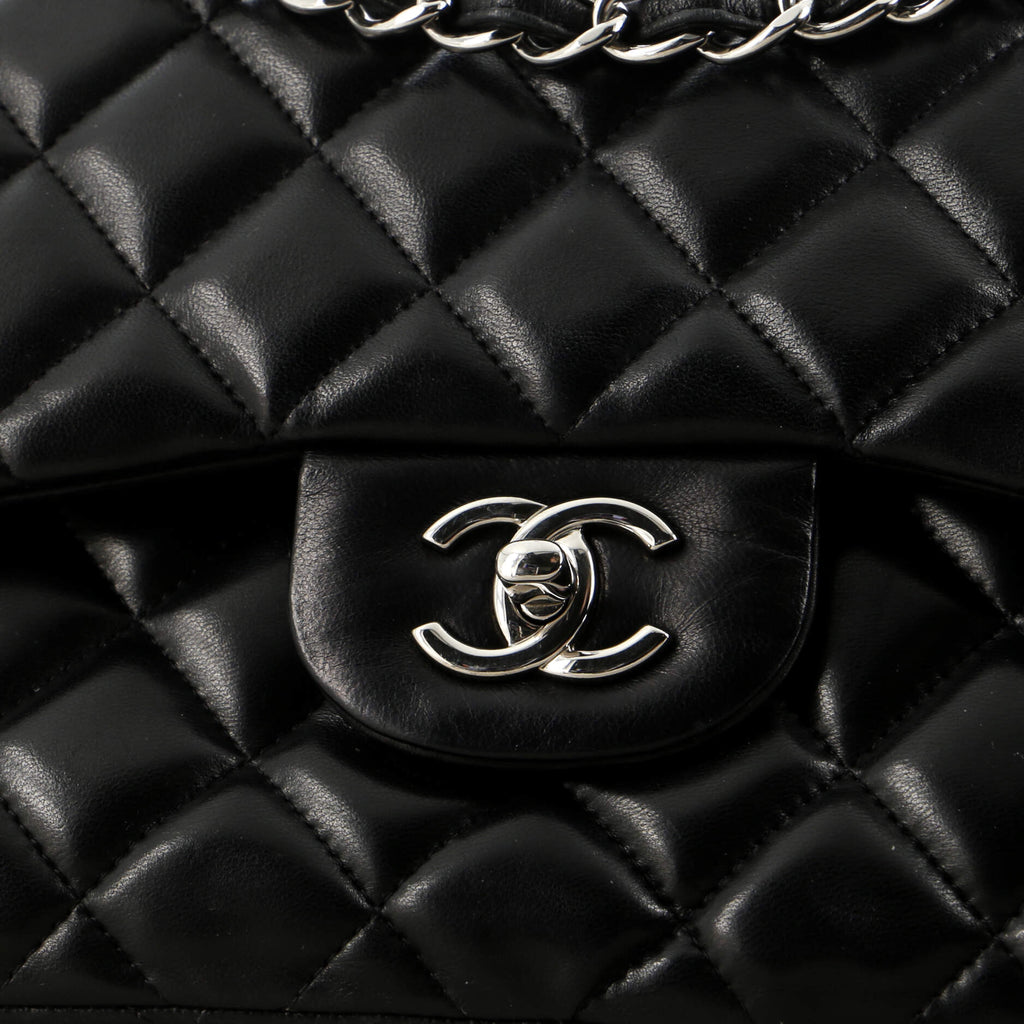 Chanel Classic Double Flap Bag Quilted Lambskin Jumbo