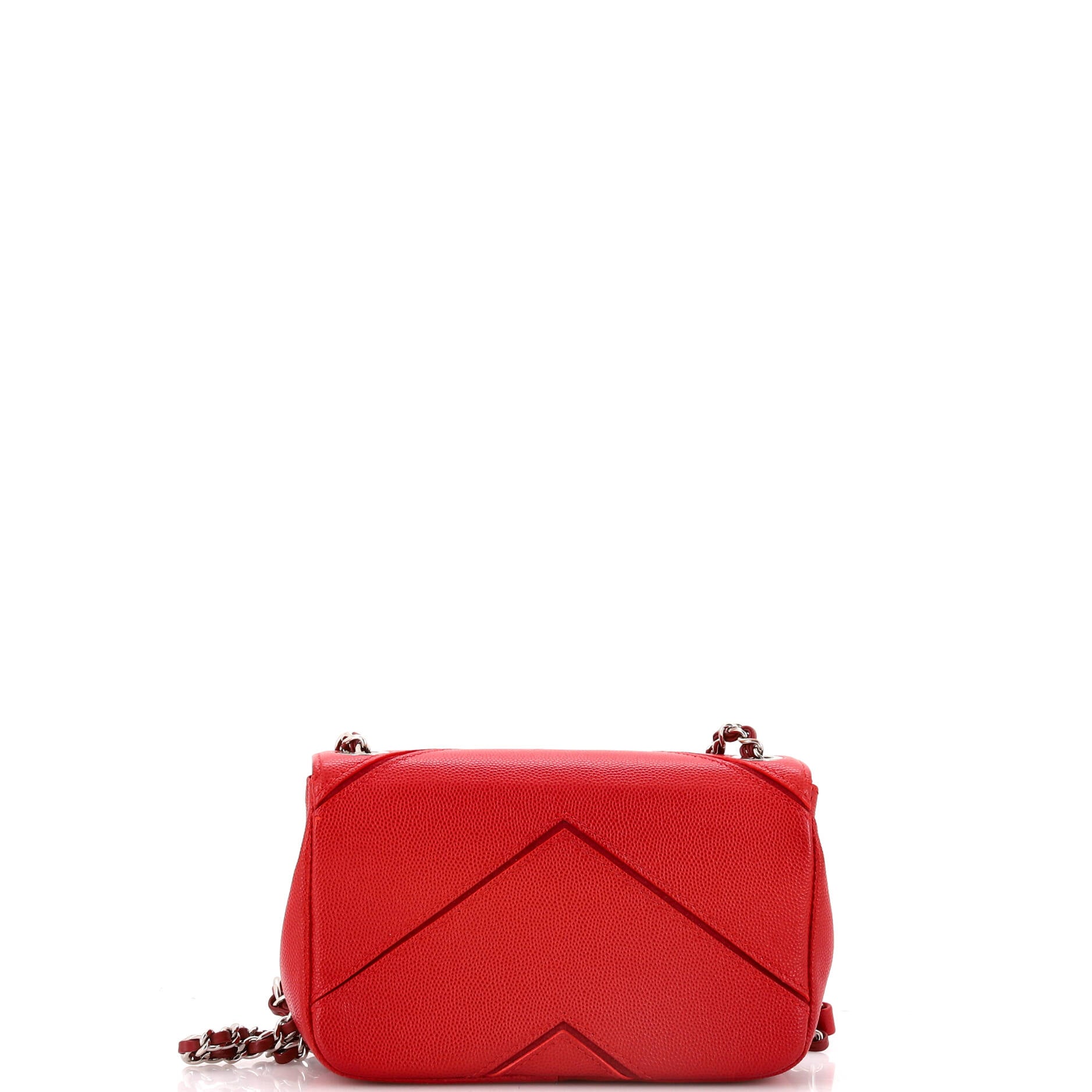 Chanel Macro Flap Bag Chevron Caviar Small