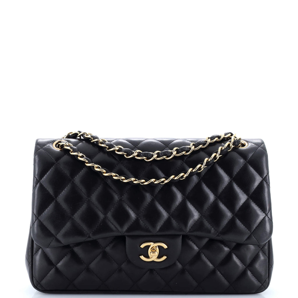 Chanel Classic Double Flap Bag Quilted Lambskin Jumbo