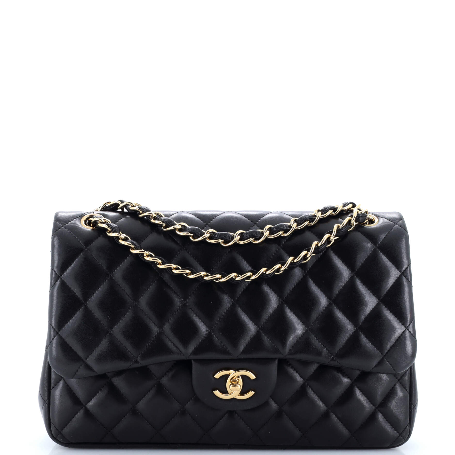Chanel Classic Double Flap Bag Quilted Lambskin Jumbo