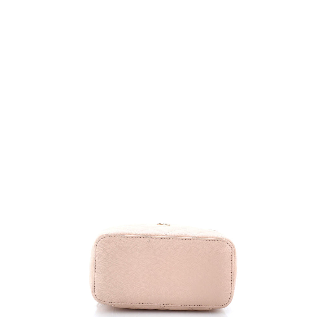 Chanel Classic Vanity Case with Chain Quilted Caviar Small
