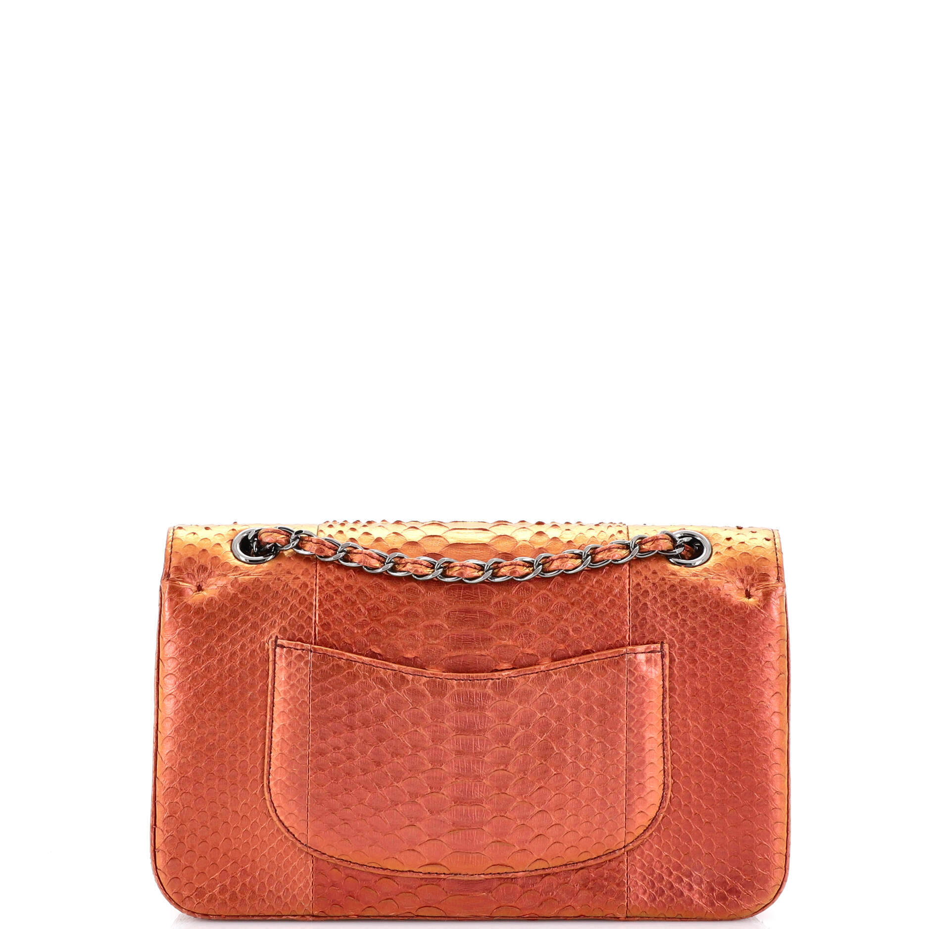 Chanel Classic Double Flap Bag Python Medium