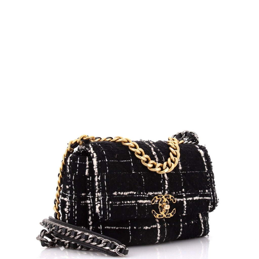 Chanel 19 Flap Bag Quilted Tweed Medium