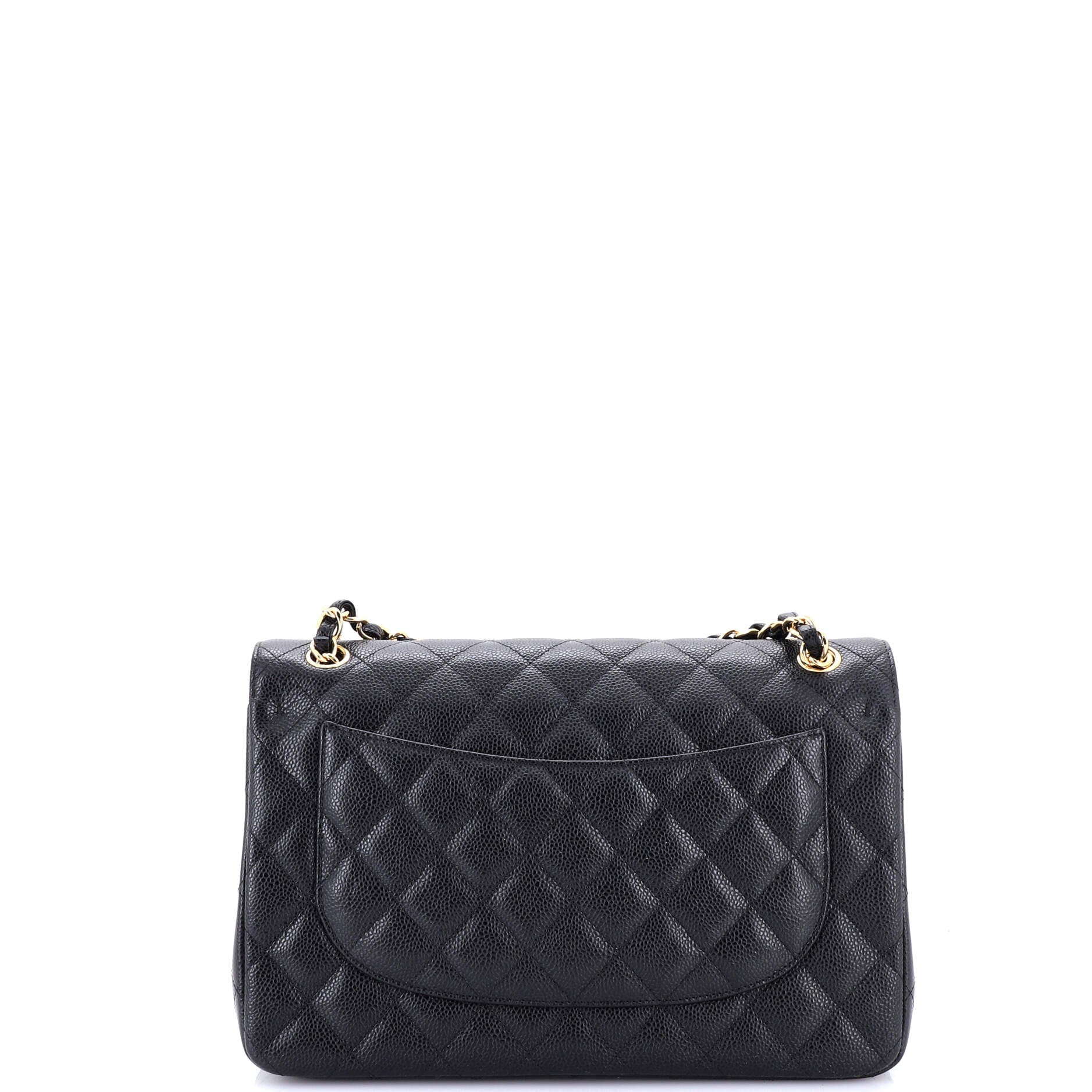 Chanel Classic Double Flap Bag Quilted Caviar Jumbo