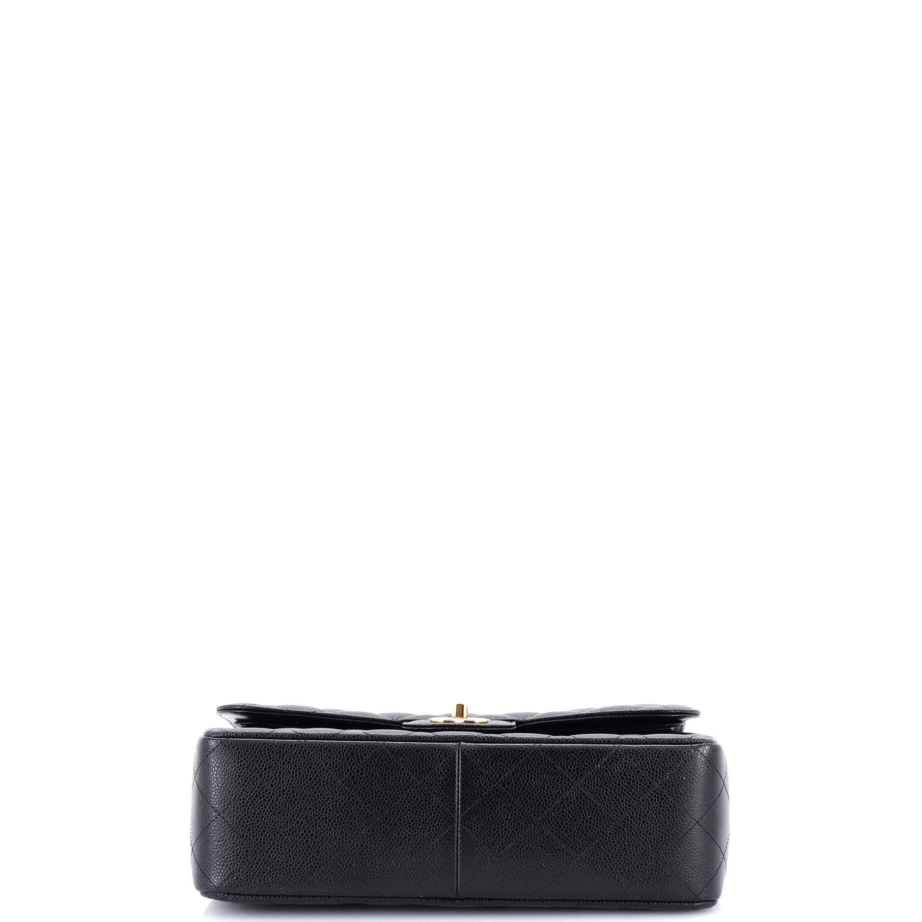 Chanel Classic Double Flap Bag Quilted Caviar Jumbo