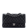 Chanel Classic Double Flap Bag Quilted Caviar Medium