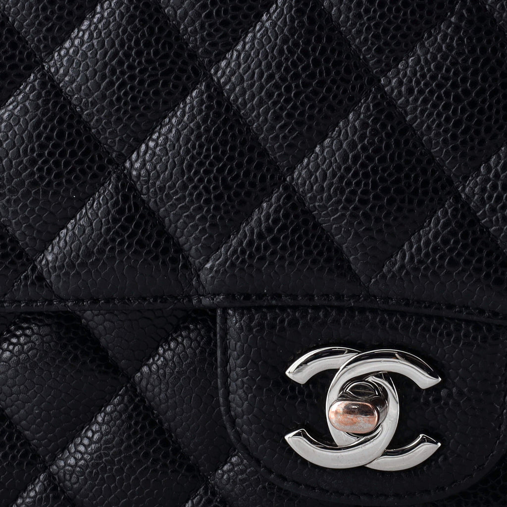 Chanel Classic Double Flap Bag Quilted Caviar Medium