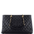 Chanel Grand Shopping Tote Quilted Caviar XL