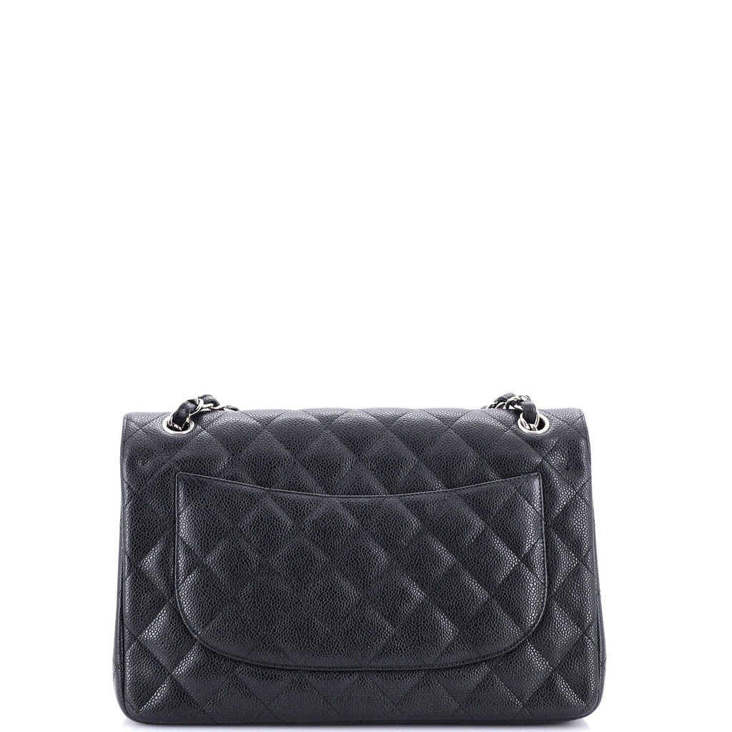 Chanel Classic Double Flap Bag Quilted Caviar Jumbo