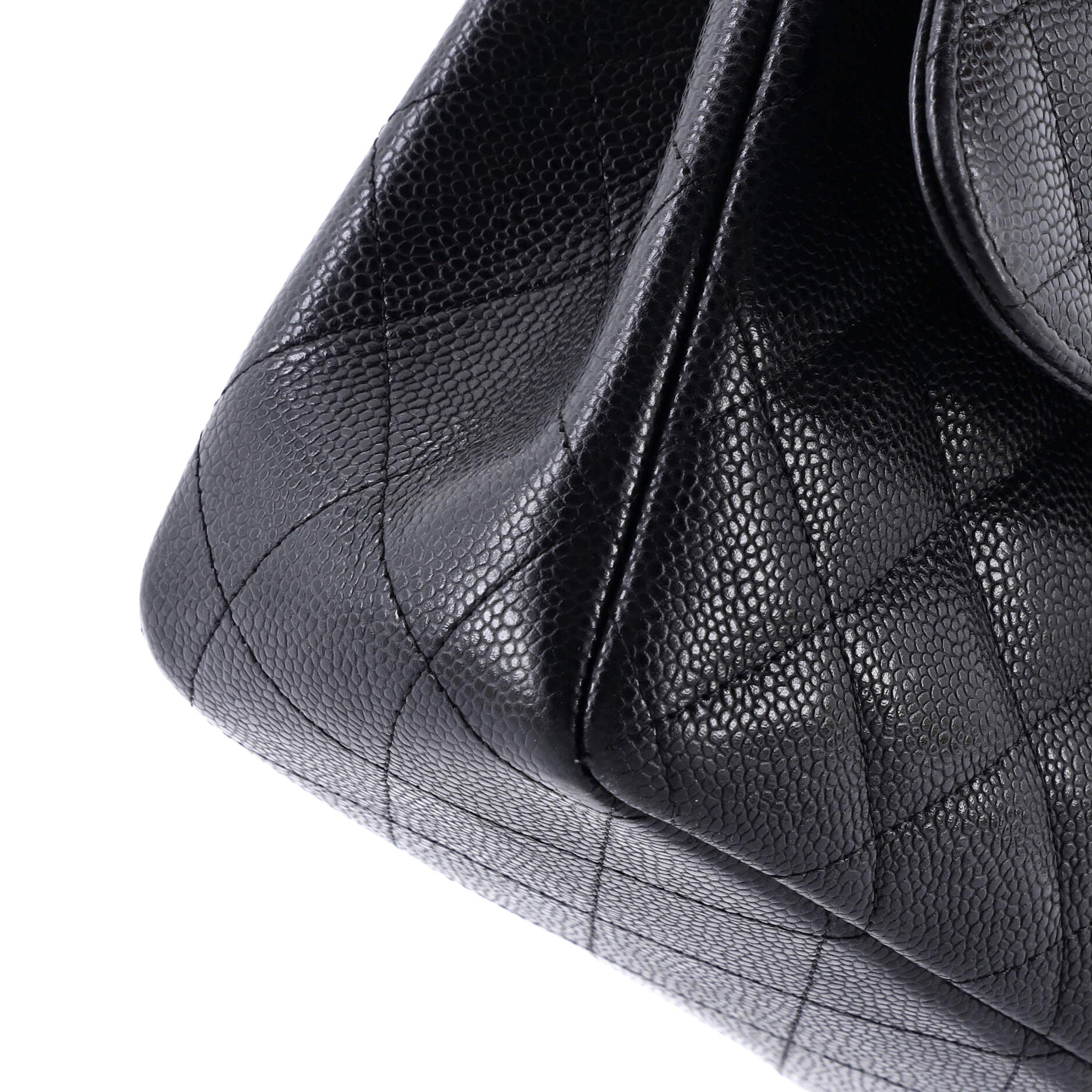Chanel Classic Double Flap Bag Quilted Caviar Jumbo