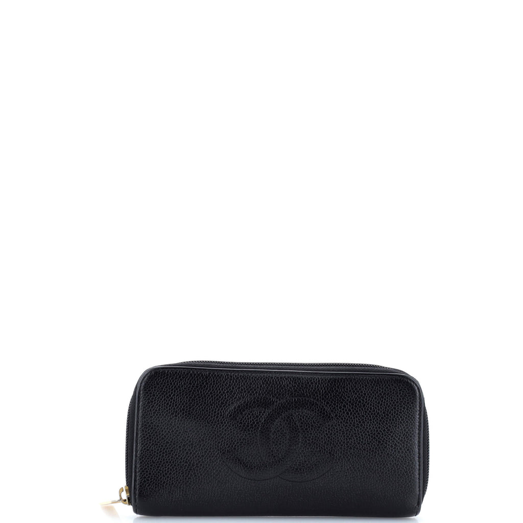 Chanel Timeless CC Zipped Wallet Caviar Long