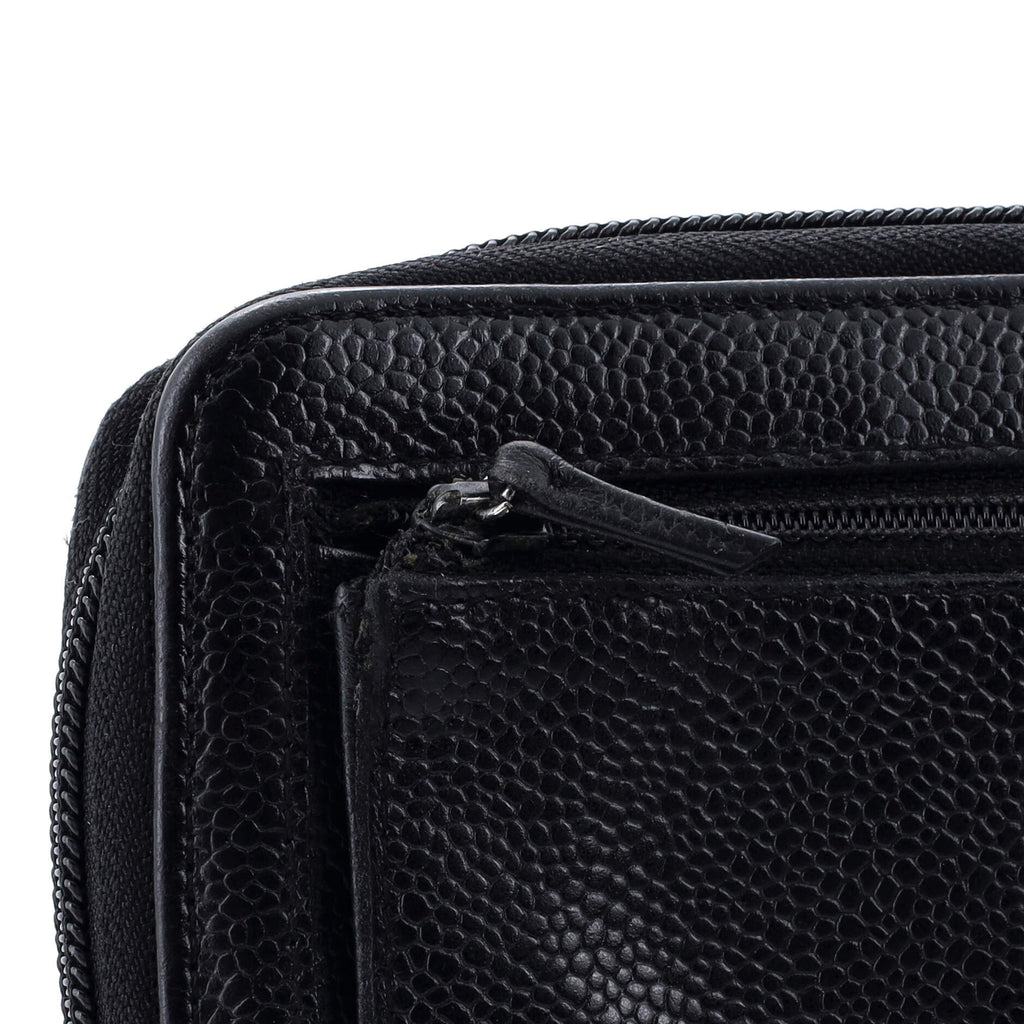 Chanel Timeless CC Zipped Wallet Caviar Long