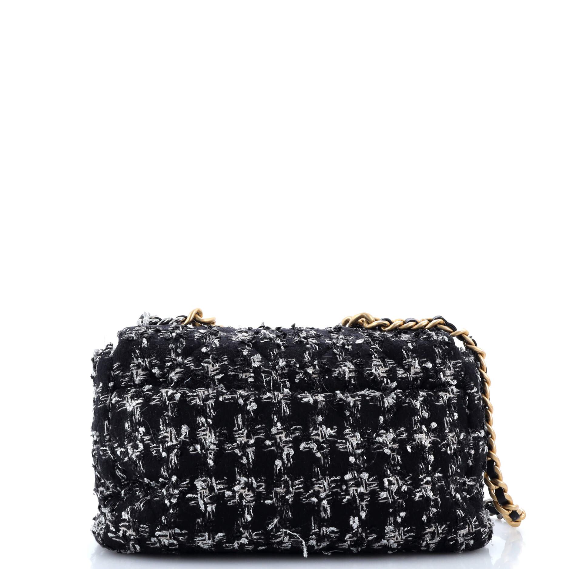 Chanel 19 Flap Bag Quilted Tweed Large