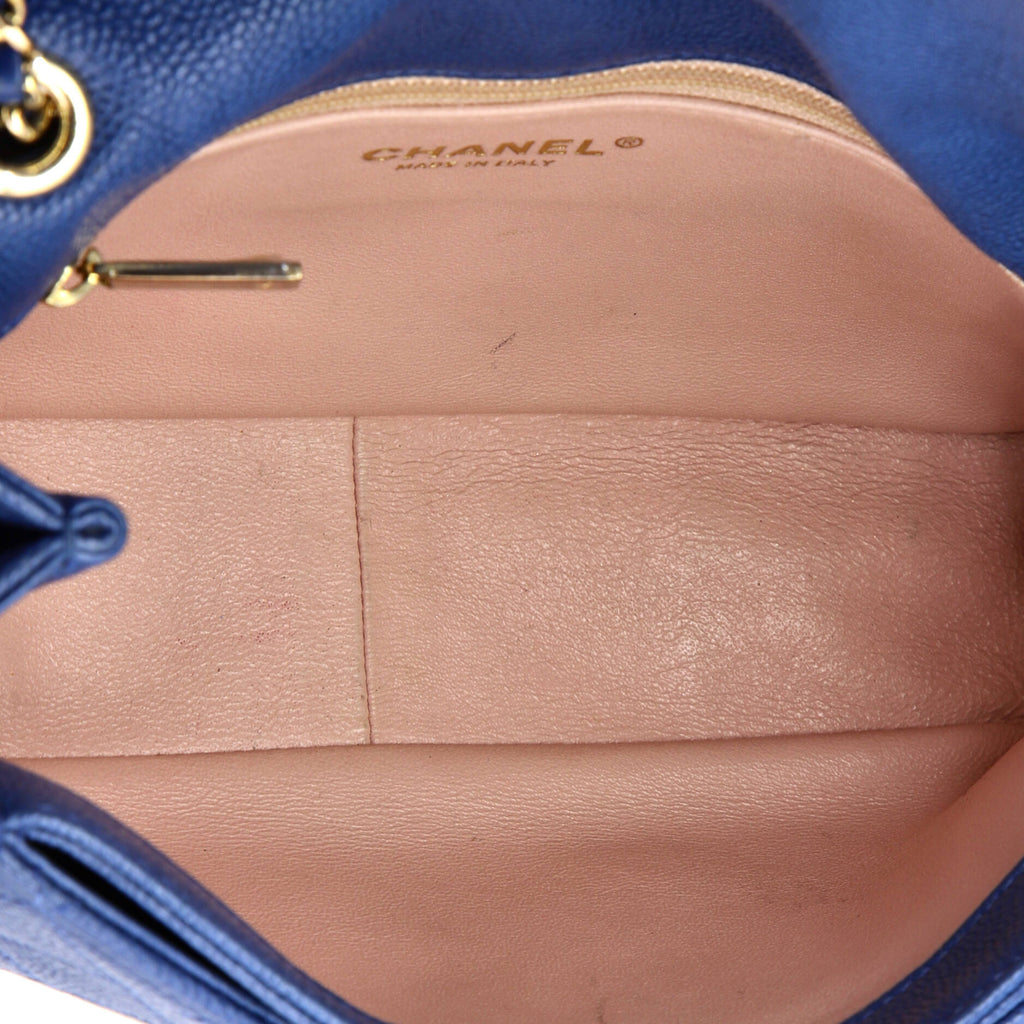 Chanel Data Center Back Pocket Flap Bag Caviar Medium