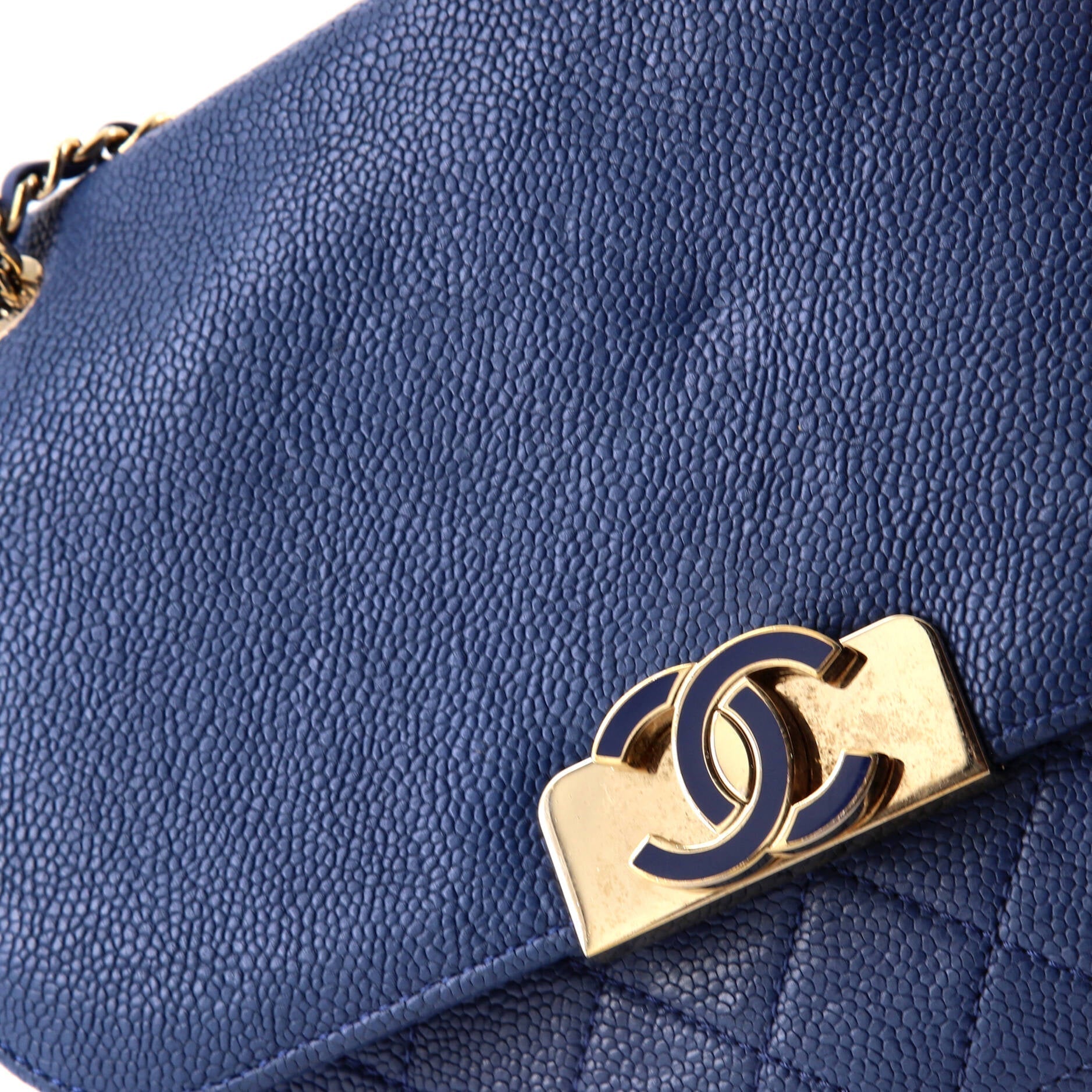 Chanel Data Center Back Pocket Flap Bag Caviar Medium