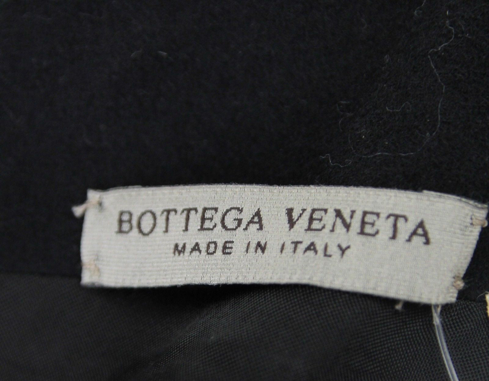 Bottega Veneta Women's Silk Pattern Black Wool Polyamide Dress Ruffle Detail(40)