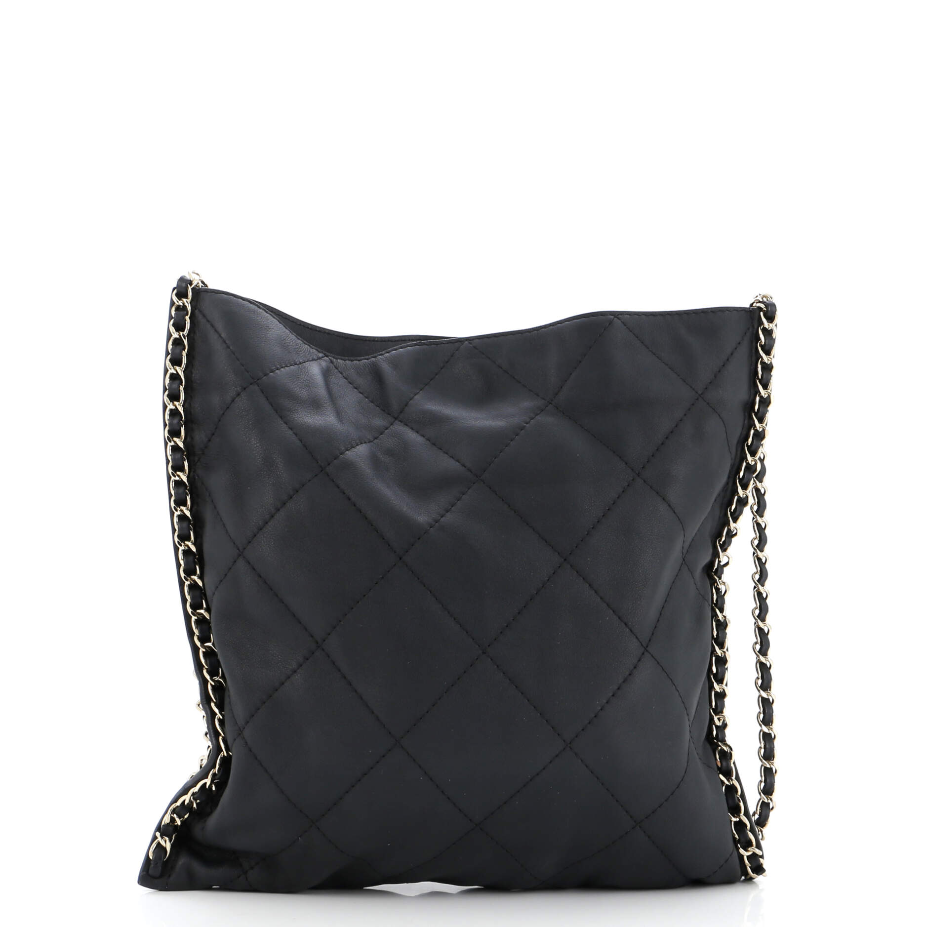Chanel Flat Shopping Bag Quilted Calfskin Medium