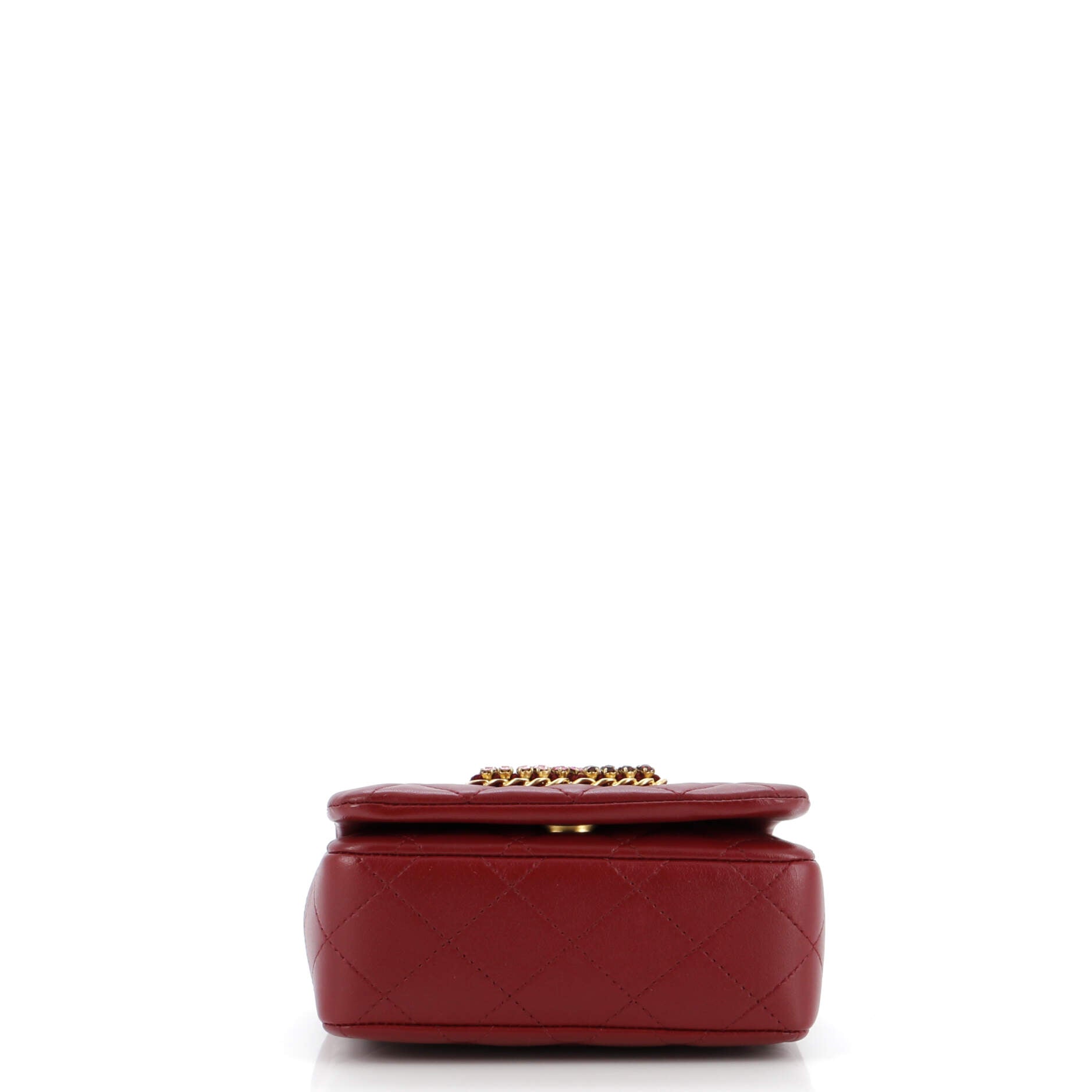 Chanel Crystal CC Full Flap Bag Quilted Lambskin Mini