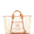 Chanel Deauville Tote Striped Mixed Fibers Medium
